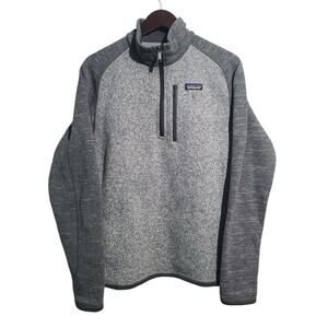 Patagonia Better Sweater 1/4 Zip Pullover Two Tone Gray Medium 25522 F19